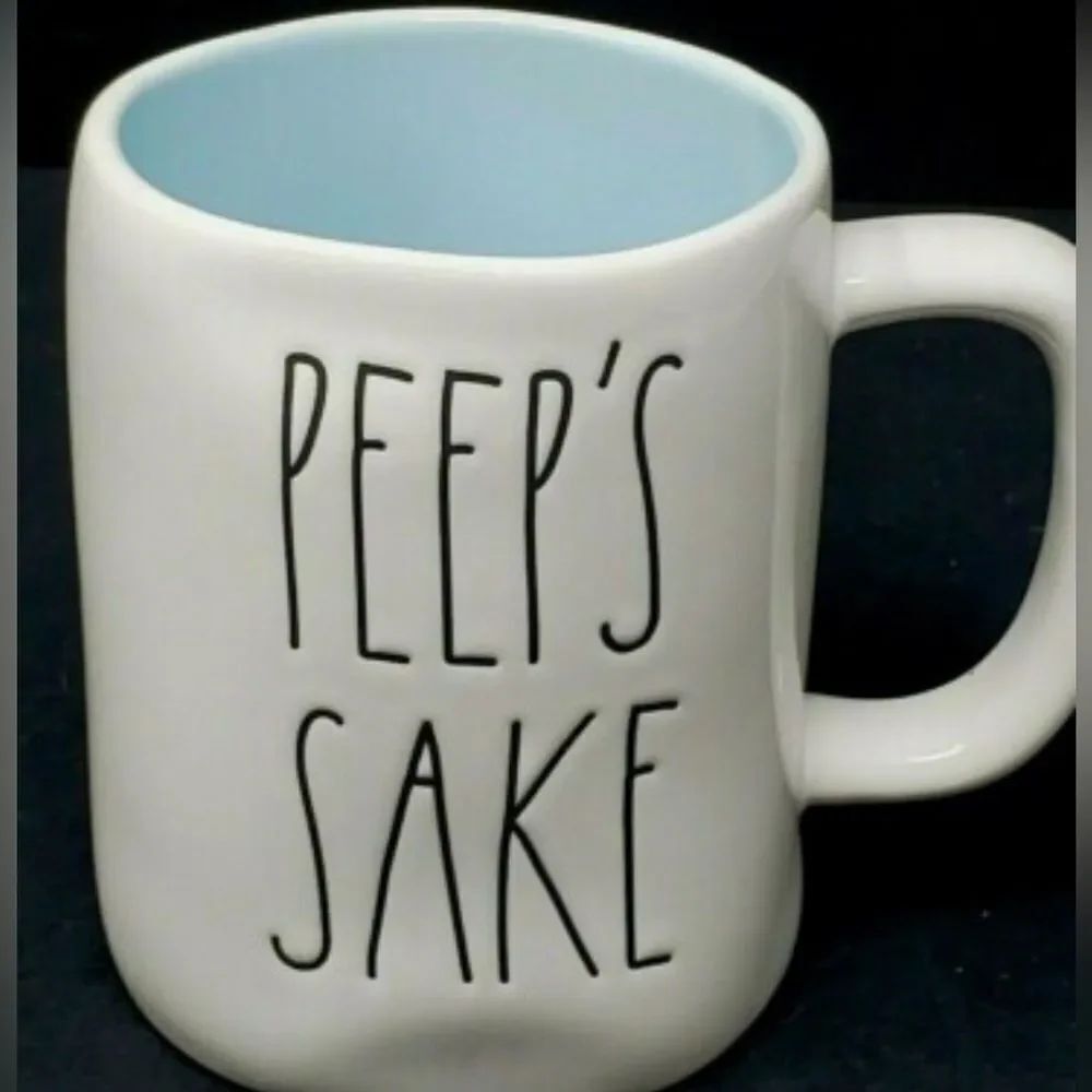 Rae Dunn by Magenta "Peeps Sake" Pastel Blue Ceramic Spring Easter Mug